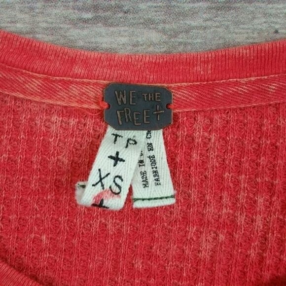 Free People We The Free Diamond Dozen Waffle Thermal Size Large - Picture 6 of 6